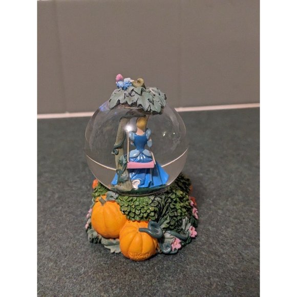 Disney Cinderella on Swing Under a Tree Mini Small Snow Globe dog nice 3.25" - Picture 2 of 8